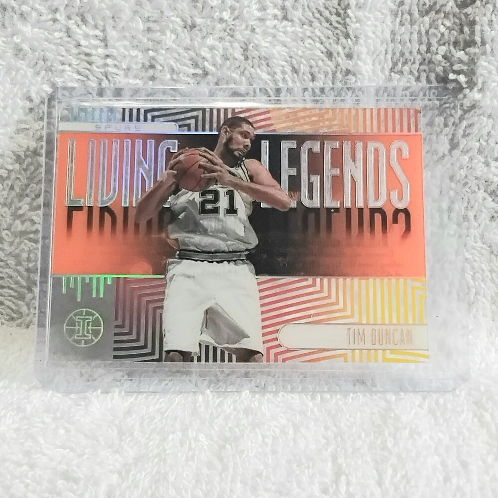 3/$25 Mint 2019/20 Panini Illusions Tim Duncan Living Legends Clear NBA Card 9!!